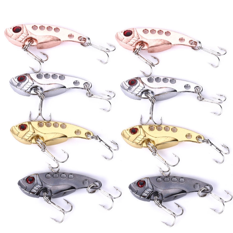 1 Set HENGJIA VIB013 Metal VIB Fake Bait Electroplated Hard Bait, 3.5cm 3g, 4cm 7g, 5.5cm 11g