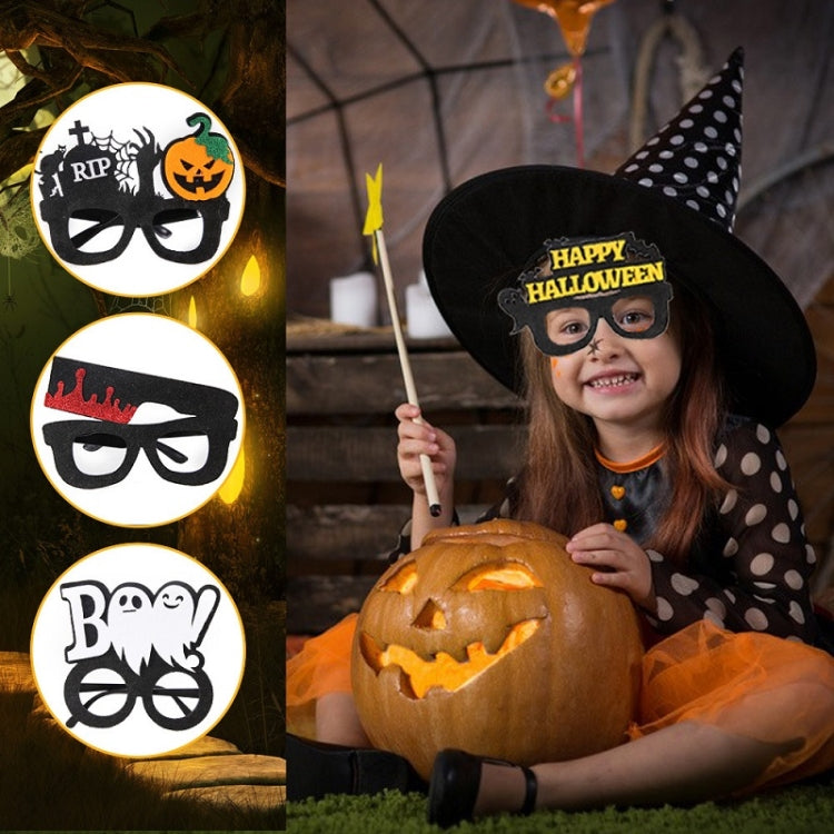 Halloween Decoration Funny Glasses Party Skeleton Spider Horror Props, Eyeball, Sickle, Alphabet Gost, Purple Spider, Skull Hat, Skull, Owl, Tombstone, Ghost, Bat Wings, English Letters, Multiple Eyeballs, kitchen Knife, Letter Pumpkin, Bat Alphabet   ...