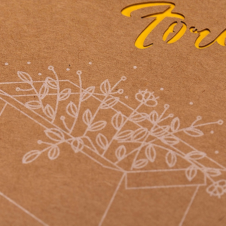 10 PCS Retro Hollow Kraft Blessing Card with Envelope, Thank You, Love You, Happy Christmas, Special for You, Happy Birthday, Wish You all the Best, A Beautiful Day, Beautiful Life, Flying Dream
