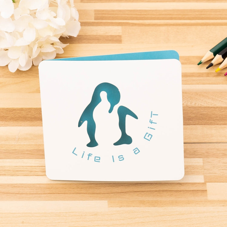 10 PCS Cute Hollow Cartoon Greeting Card, The Best Blessing, Dreams Come True, Happy Birthday, Happy Time, Flying to You, Life is Full of Gifts, Wish You all the Best, Thankful