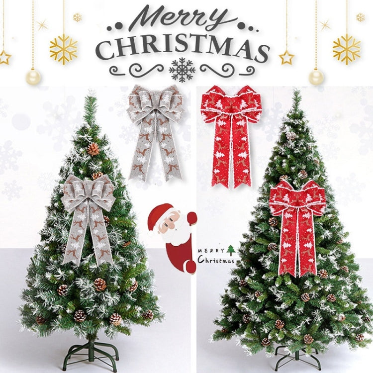 Fine Linen Plaid Christmas Bow Festive Scene Decoration, Red White Edge, White Edge Gray, White Edge Pink, Pink, Red Plaid, Gray Plaid, Khaki