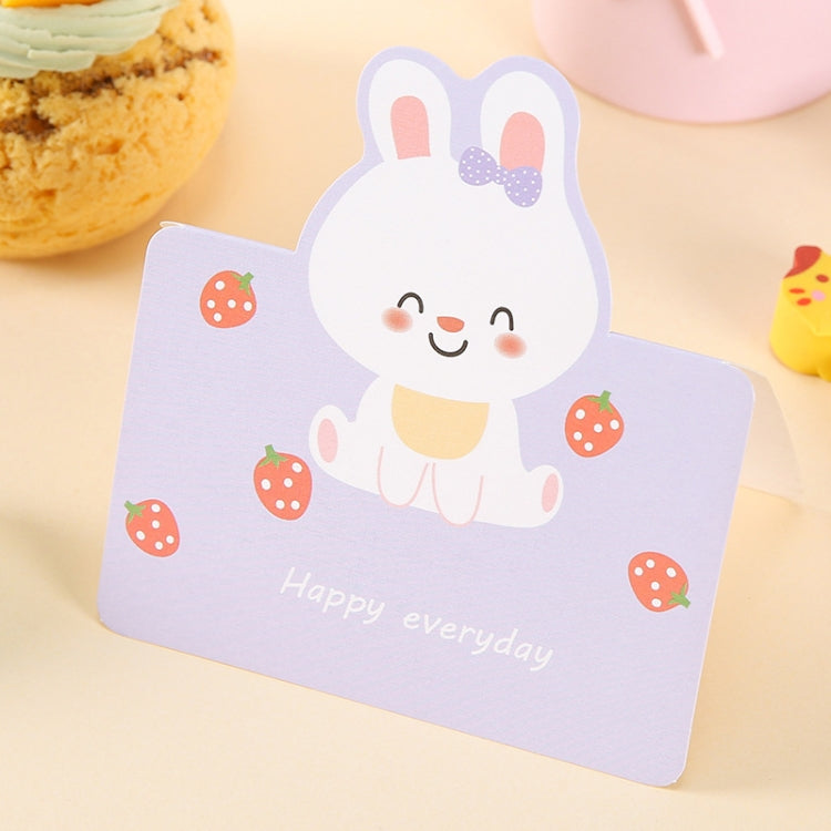 100 PCS Cute Cartoon Birthday Cards, Lion, Rabbit, Cake, Penguin, Bear, Cat