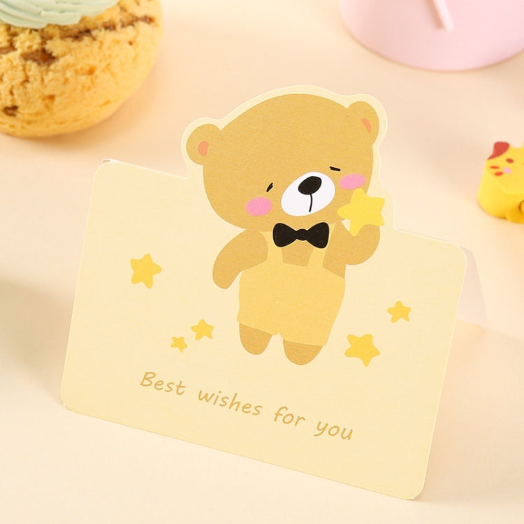 100 PCS Cute Cartoon Birthday Cards, Lion, Rabbit, Cake, Penguin, Bear, Cat