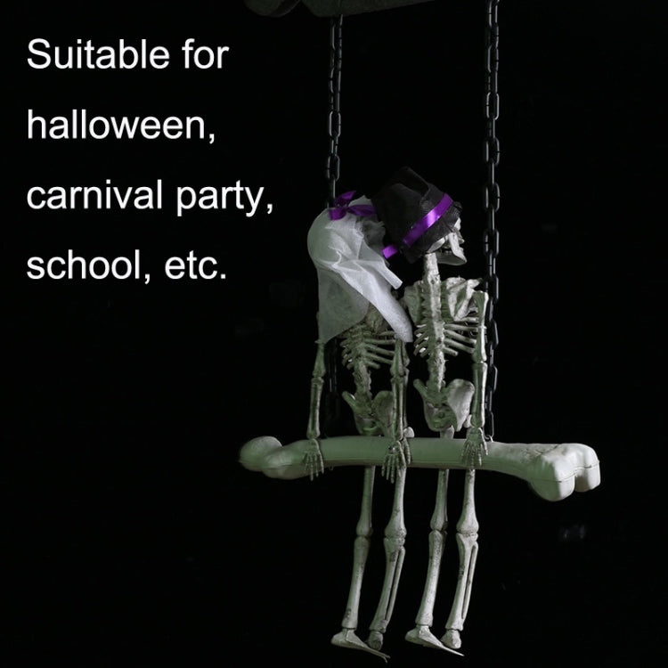 Halloween Skull Skeleton Bride and Groom Welcome House Pendant, G01