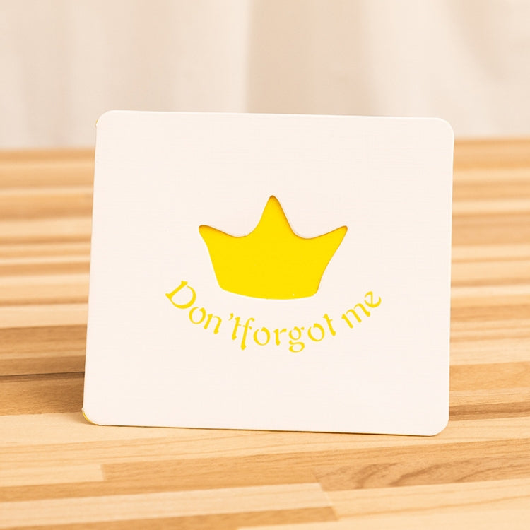 10 PCS Hollow Cartoon Greeting Card, Green Pine, Red Love, Light Green Pony, Blue Whale, Yellow Crown, Blue Star, Pink Bow, Red Gift