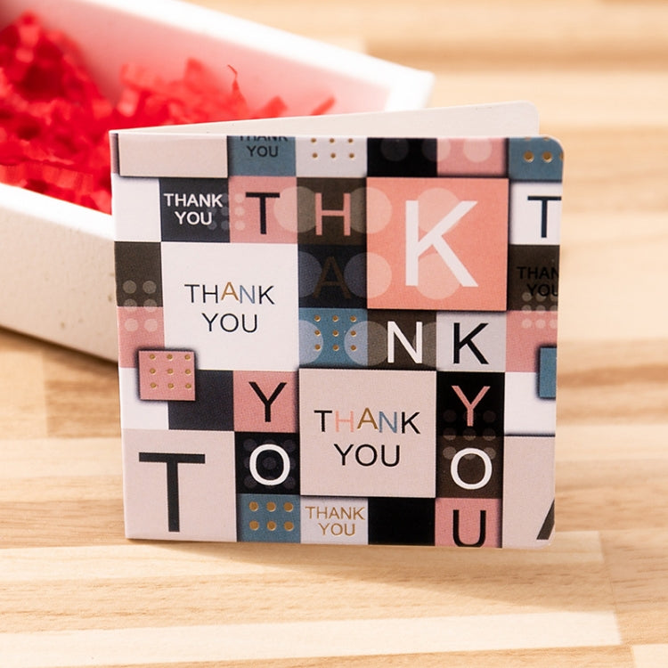 10 PCS Square Bronzing Color Print Thanks Greeting Cards, 1, 2, 3, 4, 5, 6, 7, 8, 9, 10, 11, 12, 13, 15, 17, 18, 21, 22, 23, 24