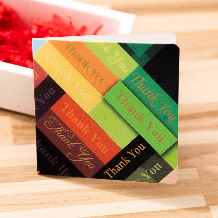 10 PCS Square Bronzing Color Print Thanks Greeting Cards, 1, 2, 3, 4, 5, 6, 7, 8, 9, 10, 11, 12, 13, 15, 17, 18, 21, 22, 23, 24