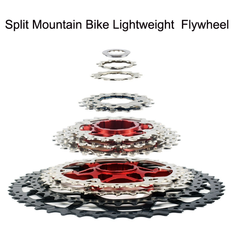 VG Sports Split Mountain Bike Lightweight Cassette Flywheel, Style:, 10 Speed 40T (Silver), 10 Speed 42T (Silver), 11 Speed 40T (Silver), 11 Speed 42T (Silver), 11 Speed 46T (Silver), 11 Sspeed 50T (Silver), 12 Speed 50T (Silver), 9 Speed 42T (Silver) ...
