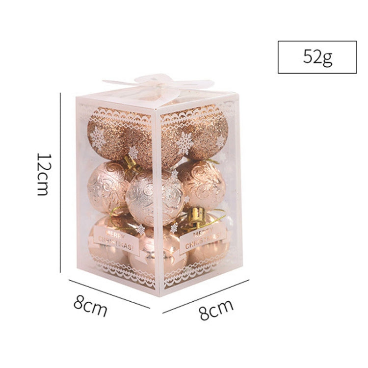 12pcs/pack 4cm Christmas Ball Special Shape + Glitter + Bright Set