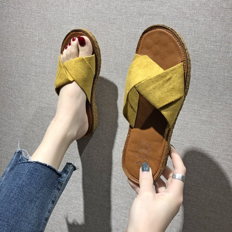 Summer Ladies Outdoor Flat Slippers, 35, 36, 37, 38, 39, 40