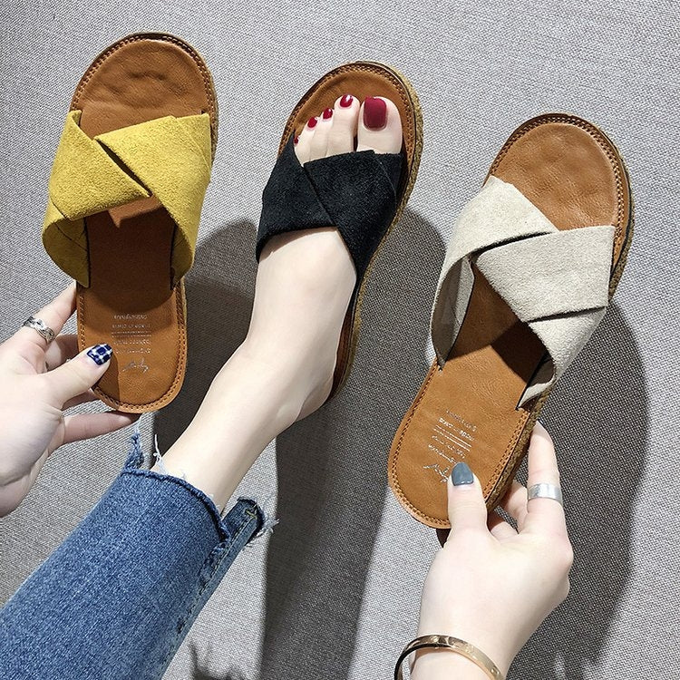 Summer Ladies Outdoor Flat Slippers, 35, 36, 37, 38, 39, 40