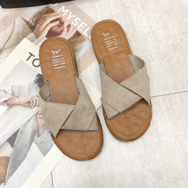 Summer Ladies Outdoor Flat Slippers, 35, 36, 37, 38, 39, 40