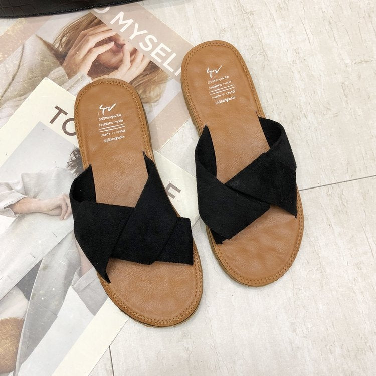 Summer Ladies Outdoor Flat Slippers, 35, 36, 37, 38, 39, 40