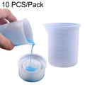 10 PCS Crystal Epoxy Silicone With Scale 100ml Measuring Cup, 10 PCS 100ml
