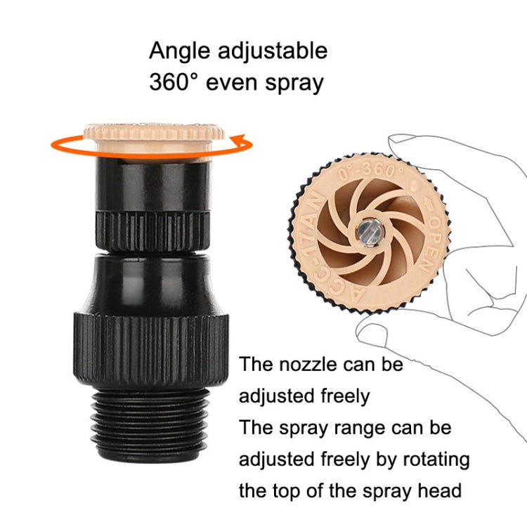 Roof Cooling Sprinkler 360 Degree Adjustable Automatic Sprinkler, Base+Sprayer