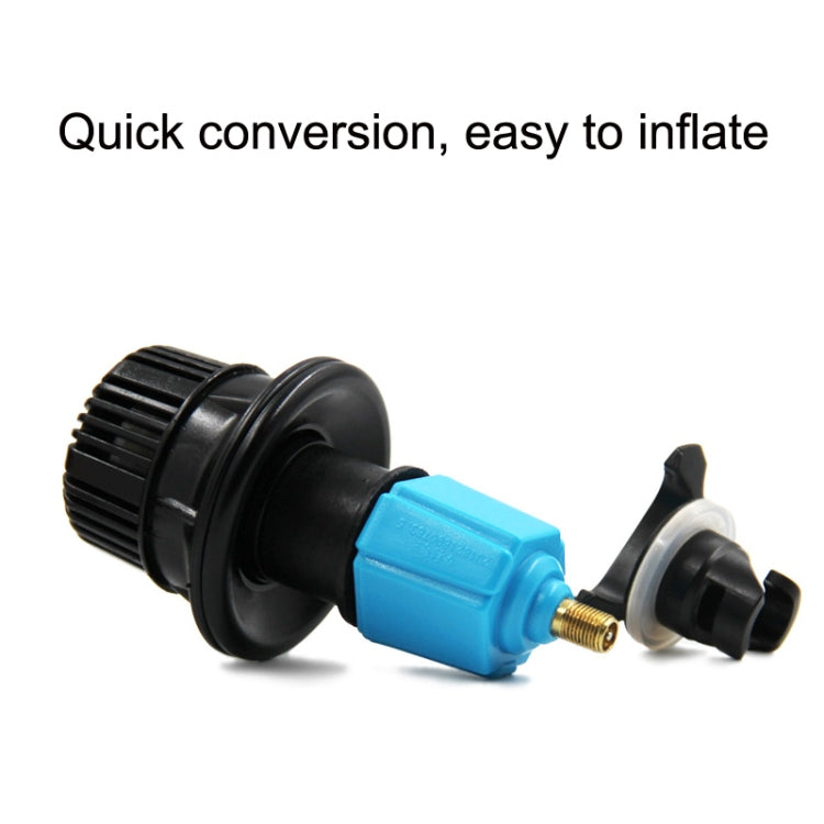 For Paddle Kayak Surfboard Valve Adapter Car Pump Conversion Head, Blue