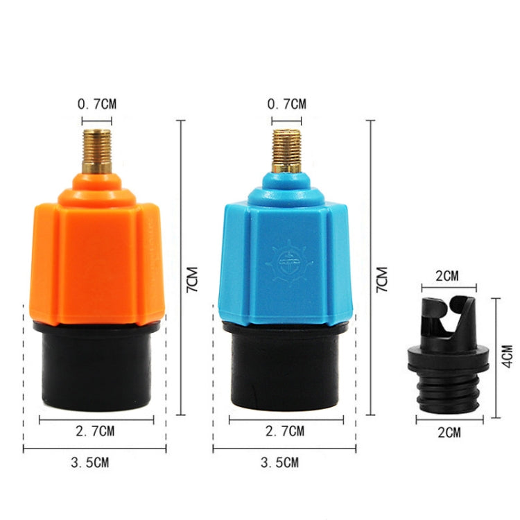 For Paddle Kayak Surfboard Valve Adapter Car Pump Conversion Head, Blue