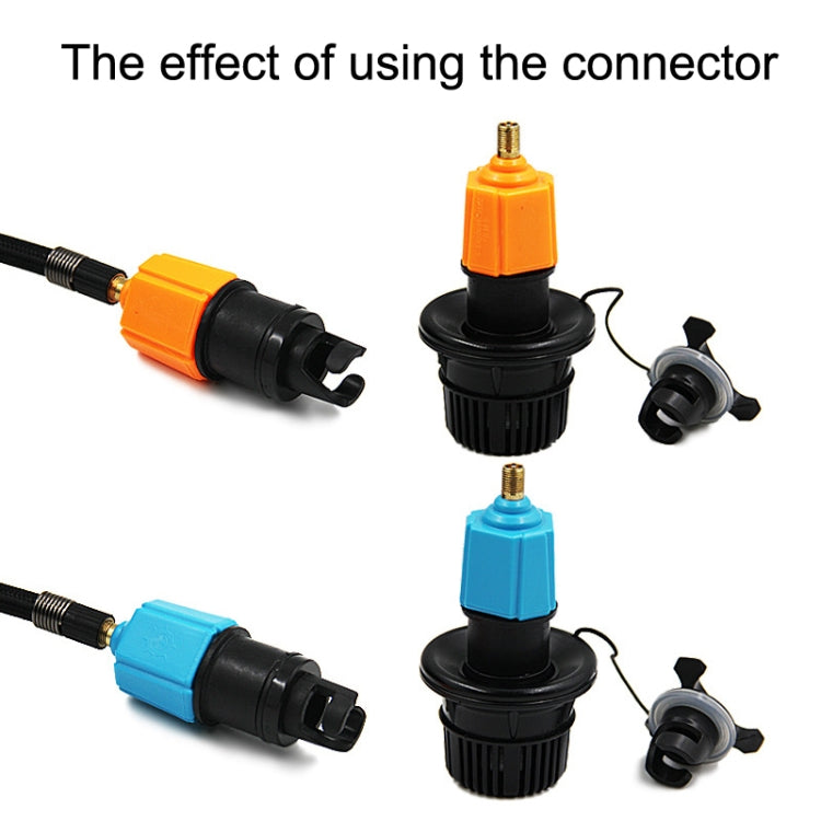 For Paddle Kayak Surfboard Valve Adapter Car Pump Conversion Head, Blue