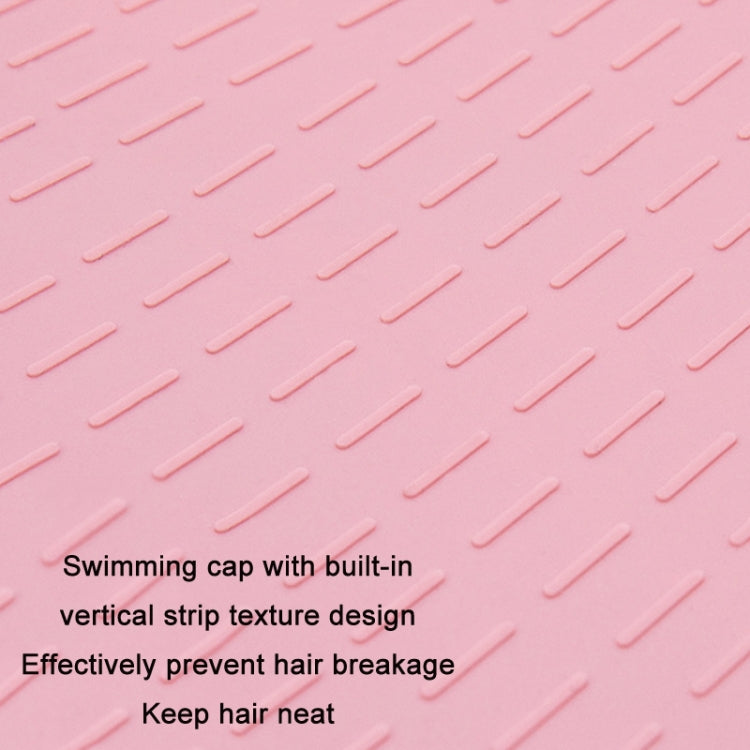 WAVE Waterproof Solid Color Ear Guard Silicone Swimming Cap, White, Pink, Black, Pink Blue, Rose Red, Colorful Blue, Childrens White, Childrens Pink, Childrens Pink Blue, Long Hair Pink Purple, Long Hair Black