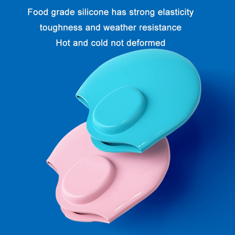 WAVE Waterproof Solid Color Ear Guard Silicone Swimming Cap, White, Pink, Black, Pink Blue, Rose Red, Colorful Blue, Childrens White, Childrens Pink, Childrens Pink Blue, Long Hair Pink Purple, Long Hair Black