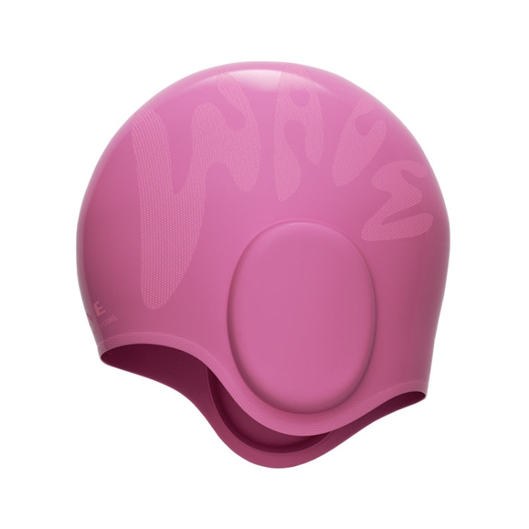 WAVE Waterproof Solid Color Ear Guard Silicone Swimming Cap, White, Pink, Black, Pink Blue, Rose Red, Colorful Blue, Childrens White, Childrens Pink, Childrens Pink Blue, Long Hair Pink Purple, Long Hair Black
