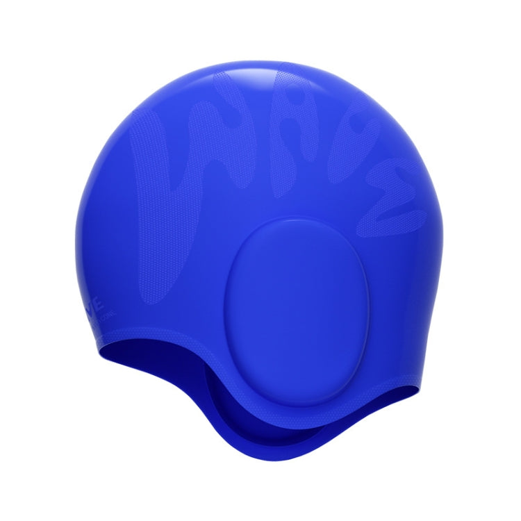 WAVE Waterproof Solid Color Ear Guard Silicone Swimming Cap, White, Pink, Black, Pink Blue, Rose Red, Colorful Blue, Childrens White, Childrens Pink, Childrens Pink Blue, Long Hair Pink Purple, Long Hair Black