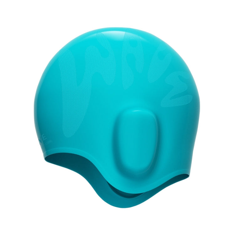 WAVE Waterproof Solid Color Ear Guard Silicone Swimming Cap, White, Pink, Black, Pink Blue, Rose Red, Colorful Blue, Childrens White, Childrens Pink, Childrens Pink Blue, Long Hair Pink Purple, Long Hair Black