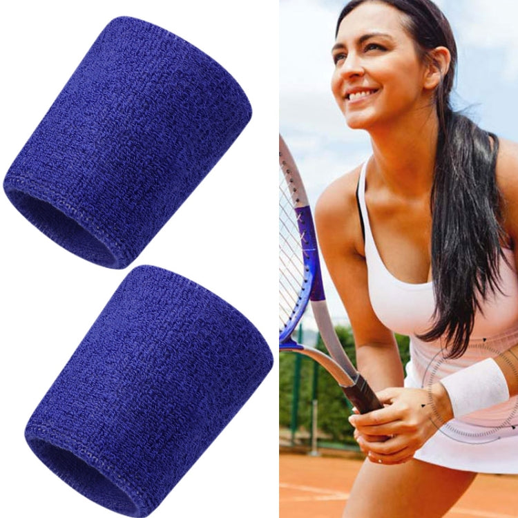 2PCS Basketball Badminton Tennis Running Fitness Towel Sweat-absorbing Sports Wrist, Sports Wrist(White), Sports Wrist(Blue), Sports Wrist(Yellow), Sports Wrist(Pink), Sports Wrist(Black), Sports Wrist(Silver Gray), Sports Wrist(Red)                   ...