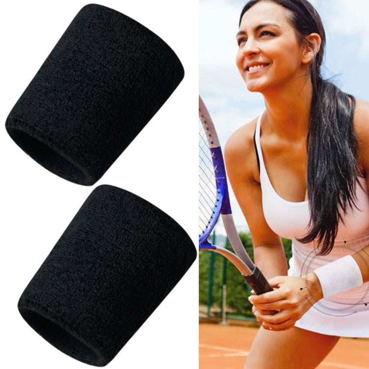 2PCS Basketball Badminton Tennis Running Fitness Towel Sweat-absorbing Sports Wrist, Sports Wrist(White), Sports Wrist(Blue), Sports Wrist(Yellow), Sports Wrist(Pink), Sports Wrist(Black), Sports Wrist(Silver Gray), Sports Wrist(Red)                   ...