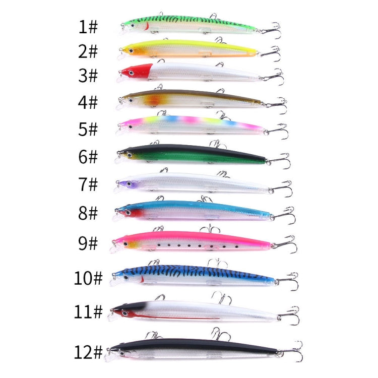 HENGJIA MI130 13.5cm 15.5g Far Throwing Floating Water Laser Bait, 2, 3, 4, 5, 6, 7, 8, 9, 10, 11, 1, 12