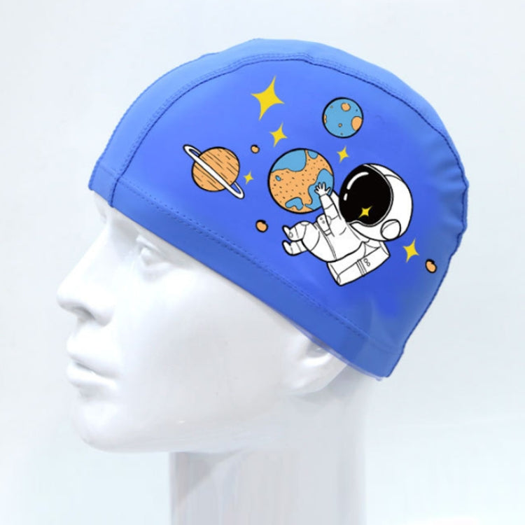 Cute Cartoon High Elastic Children PU Waterproof Swimming Cap