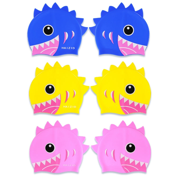 HAIZID Cute Cartoon Waterproof Silicone Children Swimming Cap, HAIZID (Shark Tooth Blue), HAIZID (Shark Tooth Pink), HAIZID (Shark Tooth Yellow), HAIZID (Fish Scales Royal Blue), HAIZID (Fish Blue Pink), HAIZID (Fish Scales Rose Red Pink)