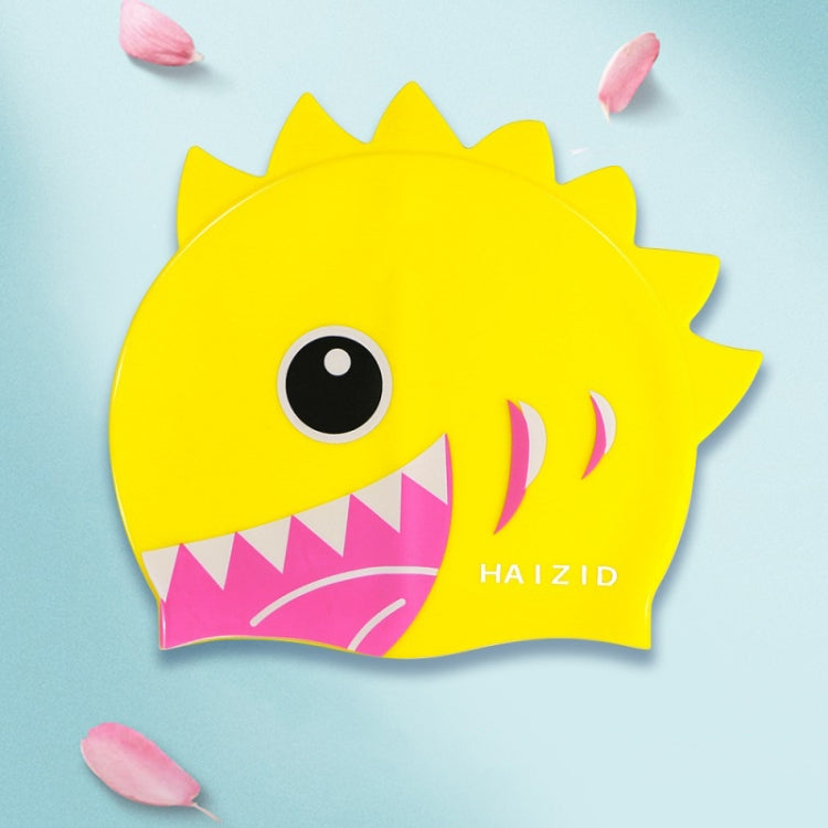HAIZID Cute Cartoon Waterproof Silicone Children Swimming Cap, HAIZID (Shark Tooth Blue), HAIZID (Shark Tooth Pink), HAIZID (Shark Tooth Yellow), HAIZID (Fish Scales Royal Blue), HAIZID (Fish Blue Pink), HAIZID (Fish Scales Rose Red Pink)