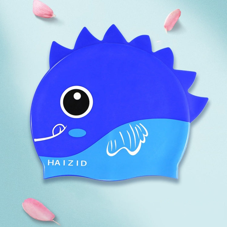 HAIZID Cute Cartoon Waterproof Silicone Children Swimming Cap, HAIZID (Shark Tooth Blue), HAIZID (Shark Tooth Pink), HAIZID (Shark Tooth Yellow), HAIZID (Fish Scales Royal Blue), HAIZID (Fish Blue Pink), HAIZID (Fish Scales Rose Red Pink)