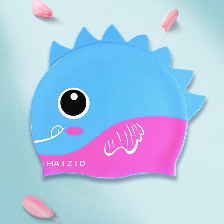 HAIZID Cute Cartoon Waterproof Silicone Children Swimming Cap, HAIZID (Shark Tooth Blue), HAIZID (Shark Tooth Pink), HAIZID (Shark Tooth Yellow), HAIZID (Fish Scales Royal Blue), HAIZID (Fish Blue Pink), HAIZID (Fish Scales Rose Red Pink)