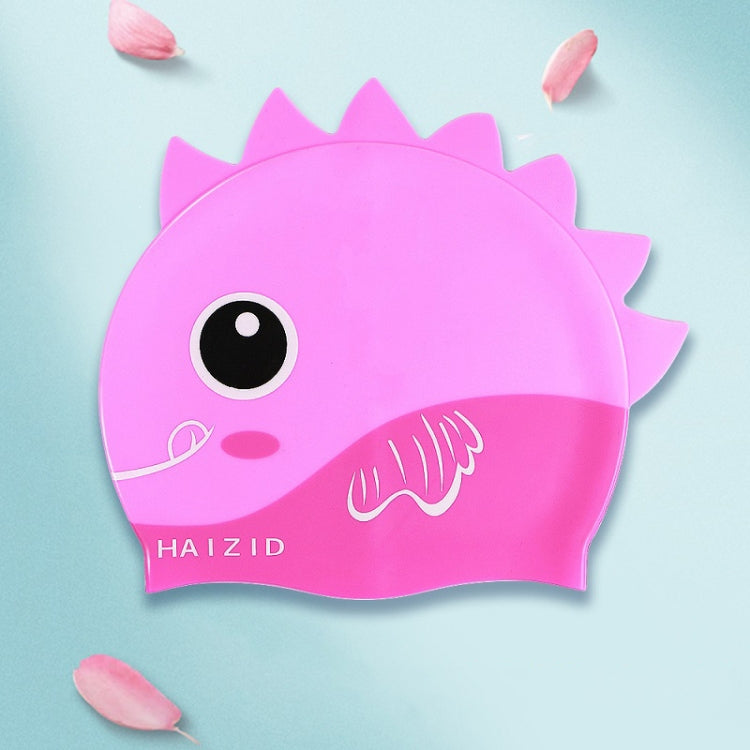 HAIZID Cute Cartoon Waterproof Silicone Children Swimming Cap, HAIZID (Shark Tooth Blue), HAIZID (Shark Tooth Pink), HAIZID (Shark Tooth Yellow), HAIZID (Fish Scales Royal Blue), HAIZID (Fish Blue Pink), HAIZID (Fish Scales Rose Red Pink)