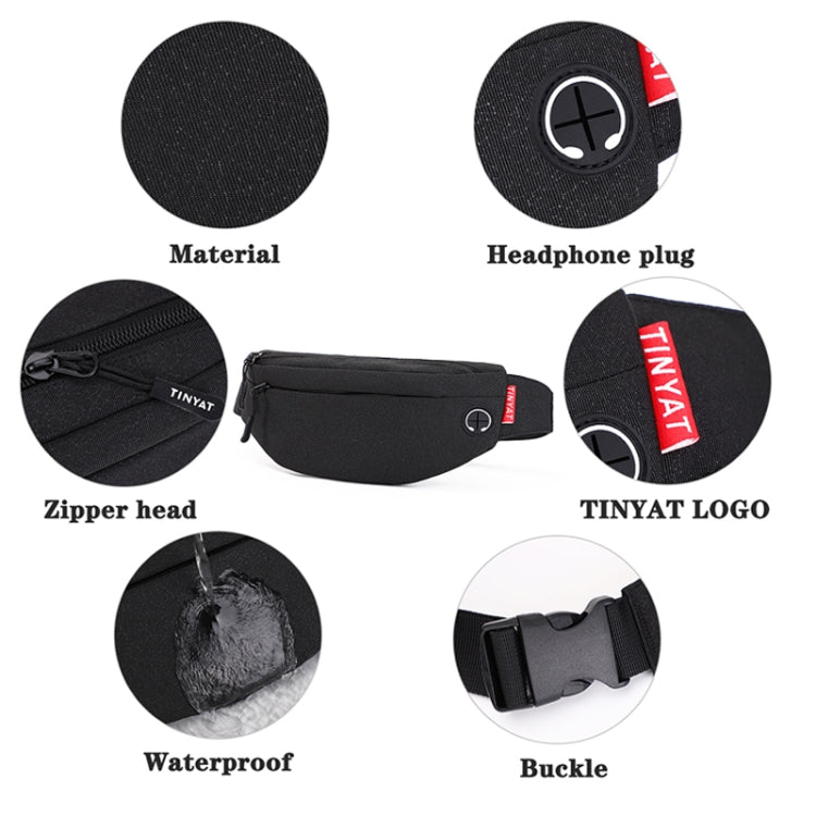 TINYAT T2003 Outdoor Sports Nylon Waterproof Mobile Phone Waist Bags, Black, Grey, Epithelium Blue, Epithelium Brown, Green, Light Blue, Dark Blue
