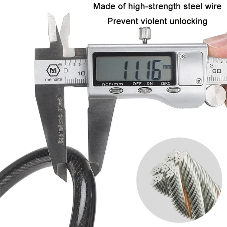 WEST BIKING Bicycle Anti-Theft Cable Combination Lock, Length:, 2M