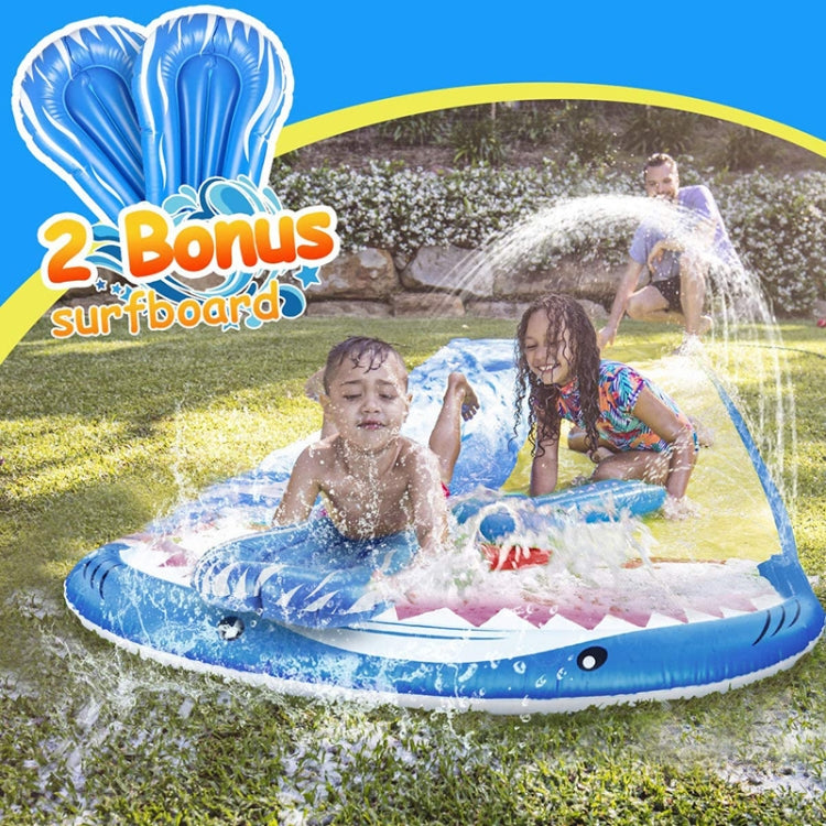 PVC Water Spray Shark Slide Lawn Park Outdoor Water Toys, With Surfboard, Without Surfboard