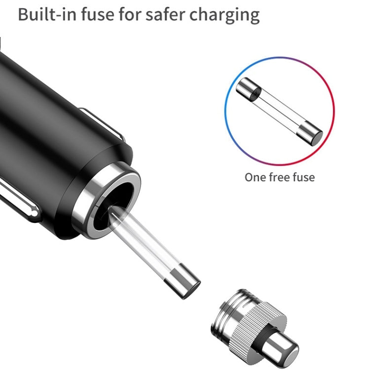 Car Charger With Switch Double Cigarette Hole Car Socket, C06