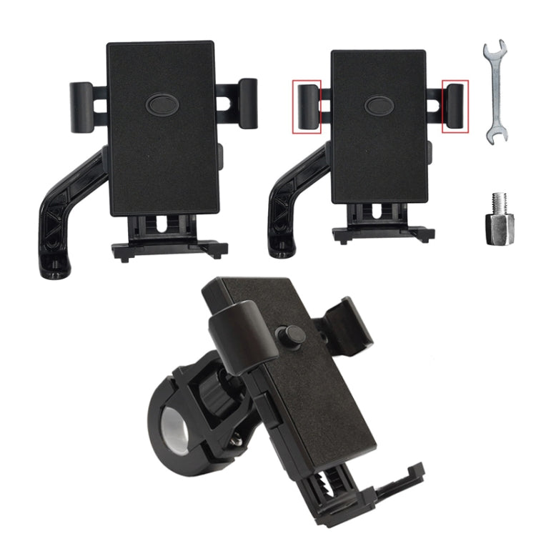 YY02 Bicycle Motorcycle Electric Vehicle Universal Mobile Phone Holder, Style:, Car Handle Model, Rearview Mirror Model, Rearview Mirror + Wrench + Screw