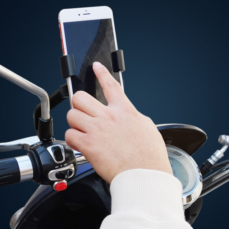 YY02 Bicycle Motorcycle Electric Vehicle Universal Mobile Phone Holder, Style:, Car Handle Model, Rearview Mirror Model, Rearview Mirror + Wrench + Screw