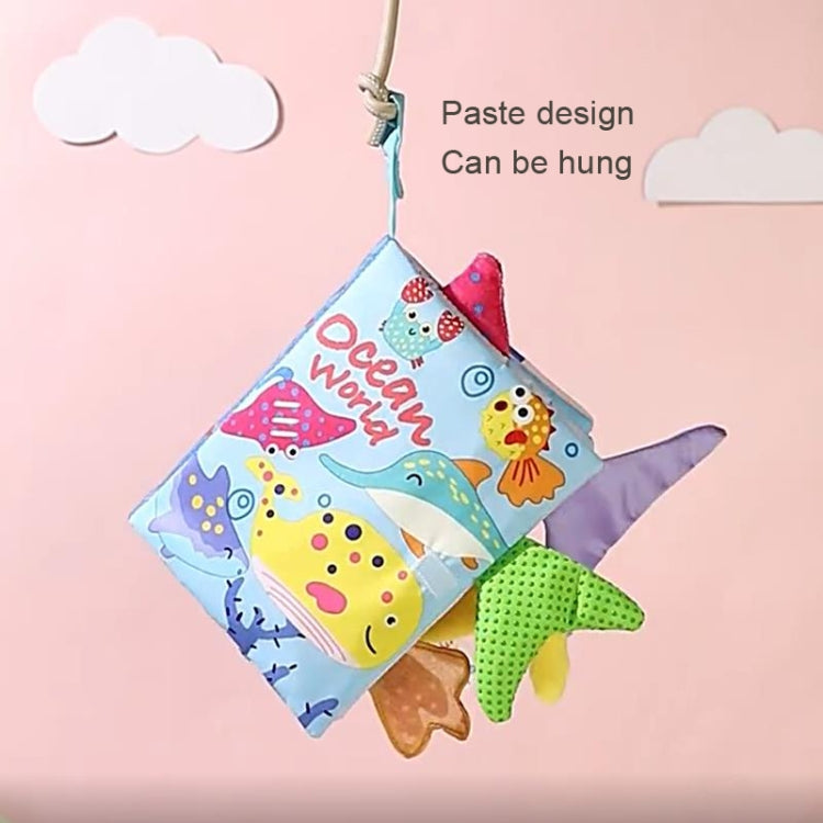 Tail Cloth Book Baby Enlightenment 3D Early Education Cloth Book, Ocean, Jungle, Dinosaur, Tropical Rain Forest, Mermaid, Farm, Black and Yellow Ainmal, Black and White Jungle, Black and White Farm
