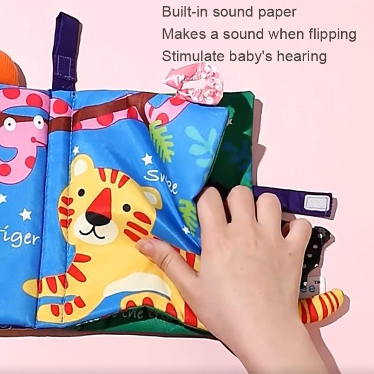 Tail Cloth Book Baby Enlightenment 3D Early Education Cloth Book, Ocean, Jungle, Dinosaur, Tropical Rain Forest, Mermaid, Farm, Black and Yellow Ainmal, Black and White Jungle, Black and White Farm