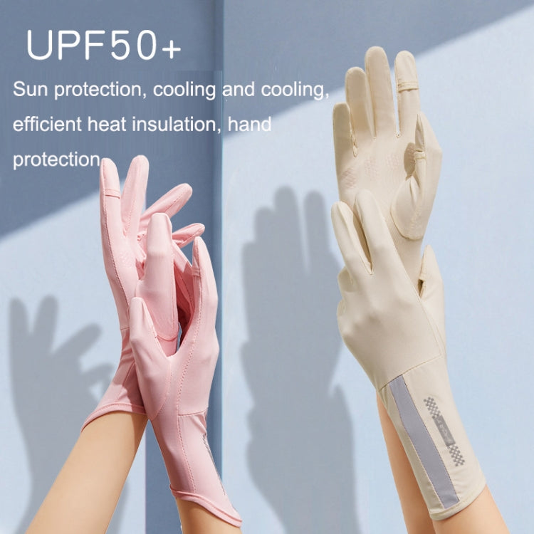1 Pair XC-14 Riding Driving Sunscreen Anti-UV Fingerless Ice Silk Gloves, Style:, Line (Purple), Line (Dark Gray), Line (Light Gray), Line (Pink), Line (Black)