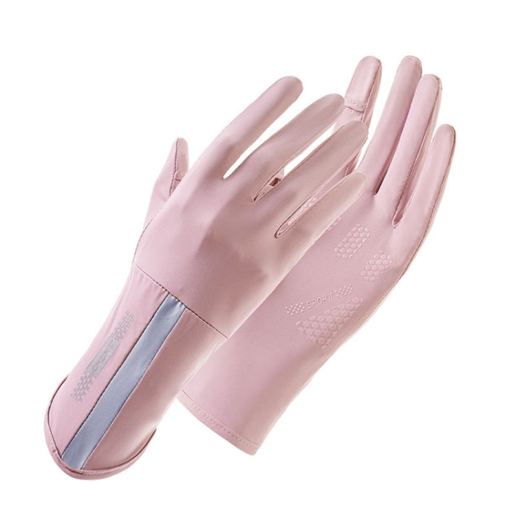 1 Pair XC-14 Riding Driving Sunscreen Anti-UV Fingerless Ice Silk Gloves, Style:, Line (Purple), Line (Dark Gray), Line (Light Gray), Line (Pink), Line (Black)