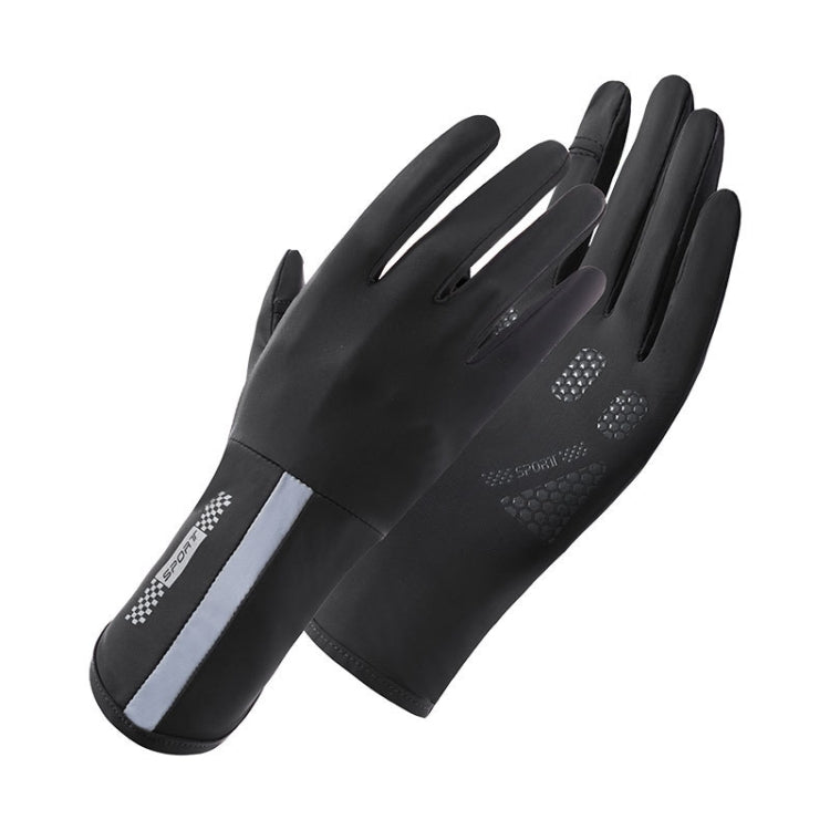 1 Pair XC-14 Riding Driving Sunscreen Anti-UV Fingerless Ice Silk Gloves, Style:, Line (Purple), Line (Dark Gray), Line (Light Gray), Line (Pink), Line (Black)