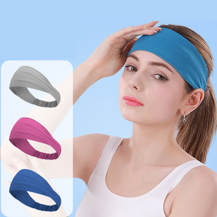 3 PCS Cold Feeling Sports Hairband Fitness Sweat-absorbing Belt, Hairband (624 Light Pink), Hairband(824 Black), Hairband (624 Black)