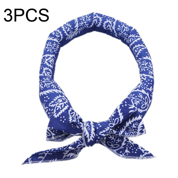 3 PCS Summer Cooling Bandana Neck Wraps Scarf For Women Men Kids Pet, Black Leaves, Blue Leaves, Red Leaves, Green Leaves, Yellow Leaves, Yellow Bottom Bear, Blue Bottom Bear, White Bottom Bear, Blue Bottom Cat, Pink Bottom Cat, King of Forest         ...