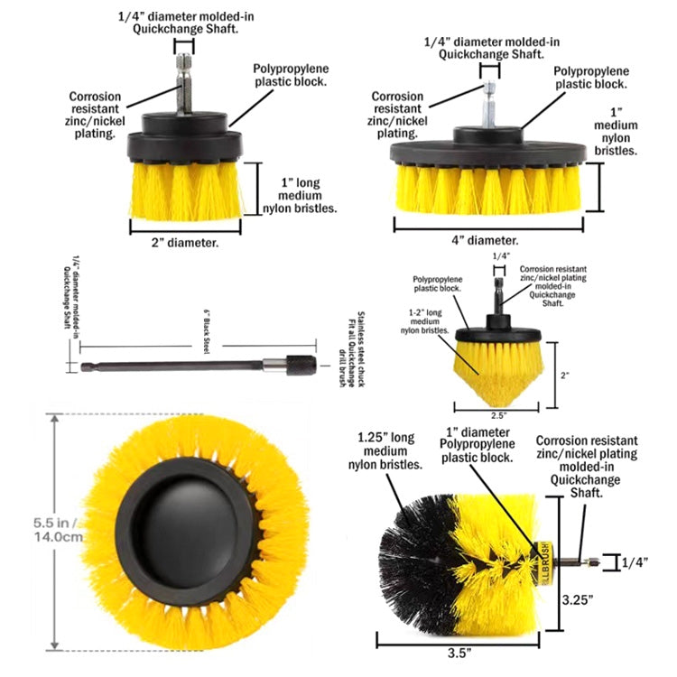 6 PCS / Set Kitchen Bathroom Car Tire Floor Crevice Clean Diamond Brush, 6 PCS / Set Brush(Color Random Delivery)